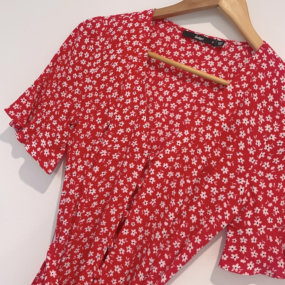 Red Floral Sportsgirl Dress ❤️ - Picture 11 of 14